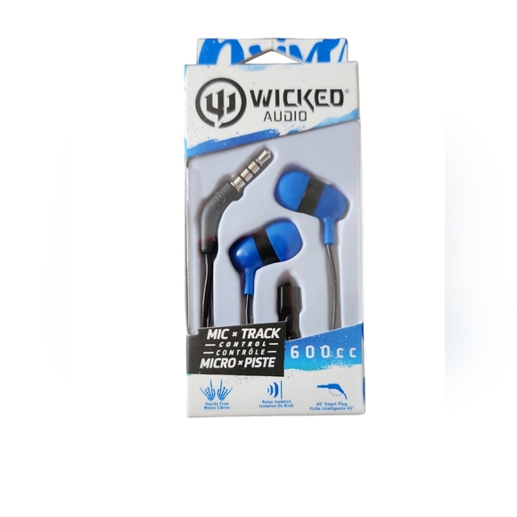 BNIB Wicked Audio Mic x Track control 600 cc earbud headphones 🎧 - Picture 1 of 6